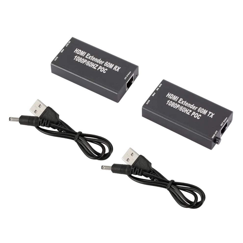60 м HDMI-совместимый удлинитель через IP Сетевой 1080P HDMI передатчик RJ45 CAT5e CAT6 LAN как