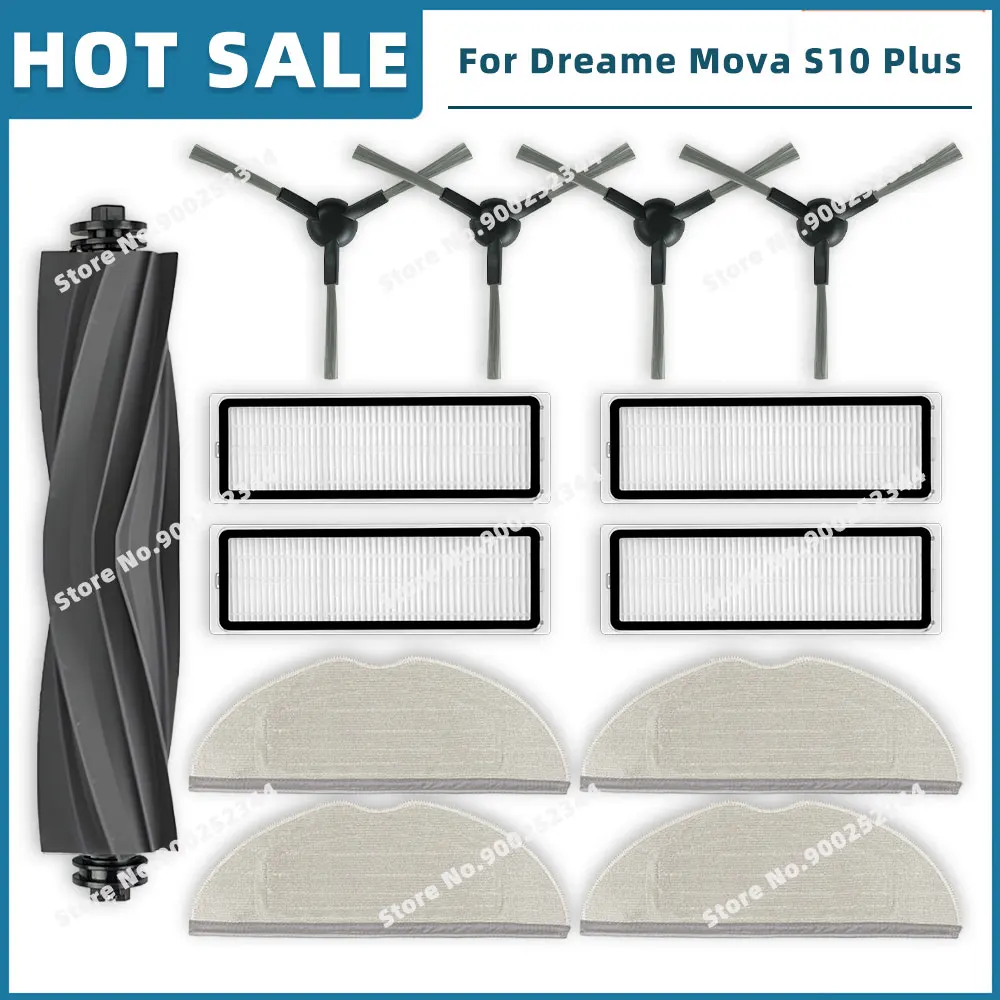 

Запчасти для ( Dreame Mova S10 Plus / Trouver S10 Plus ), основная боковая щетка, Hepa фильтр, Швабра, тканевый мешок для пыли, расходные материалы