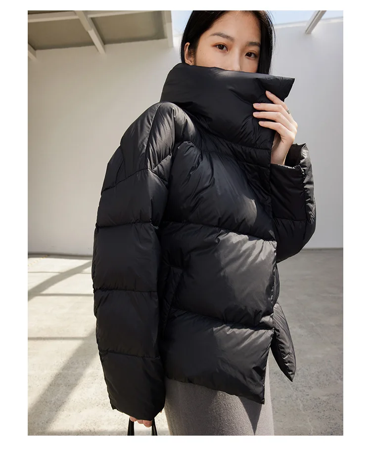 2023 Winter Fashion Women Goose Down Coat Short Parkas Jacket Thick Warm Clothing for Female Ladies Outerwear Plus Oversized