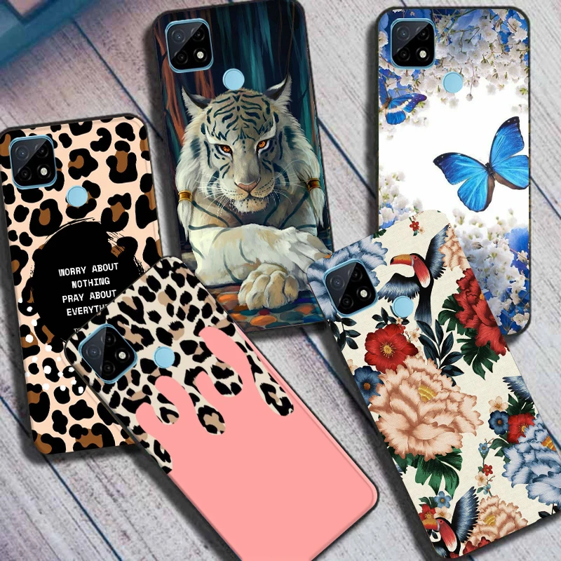 

Чехол для Realme C21 RMX3201 6,5 ", Модный мягкий чехол для OPPO Realme C21Y, чехол для телефона s RealmeC21, бампер из ТПУ с леопардовым принтом