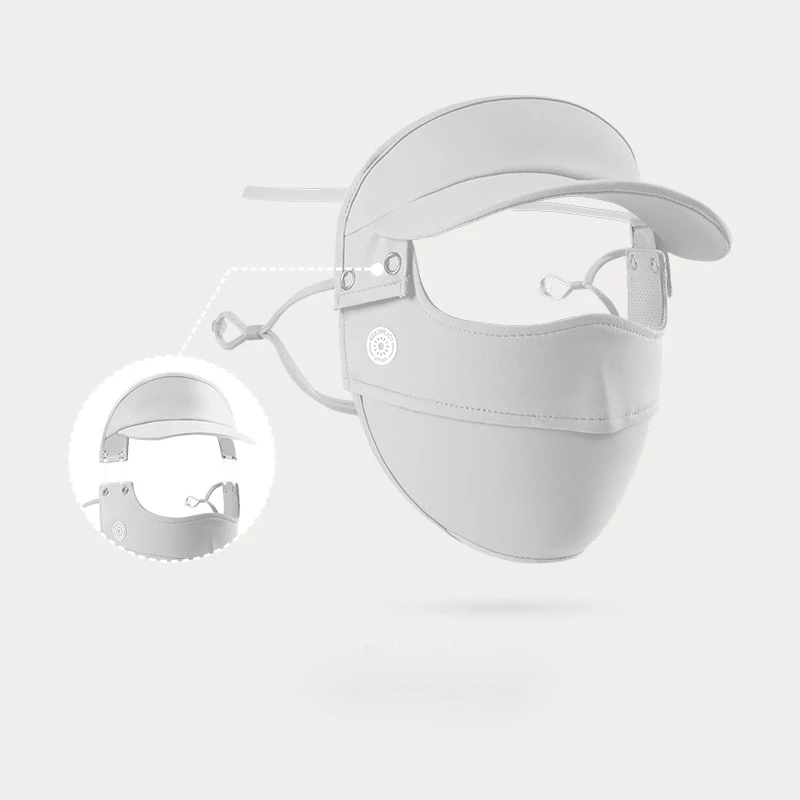 Солнцезащитная шапка маска из вискозы дышащая для лица шарф Регулируемая Маска