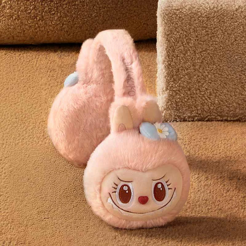 Новый оригинальный шарф Kawaii Labubu наушники Mokoko теплая серия зимние термопредметры