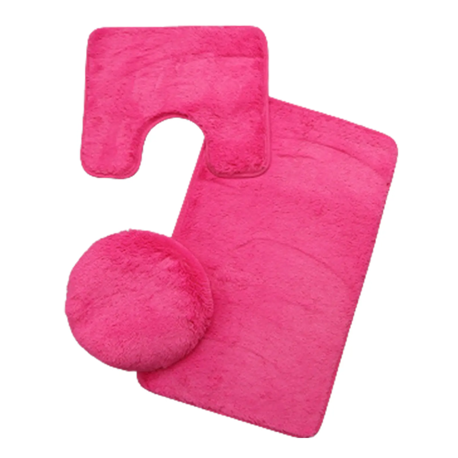 

3pcs Bathroom Toilet Carpet Set Keep Floors Clean and Dry Mat for Toilets Base and Bathtub