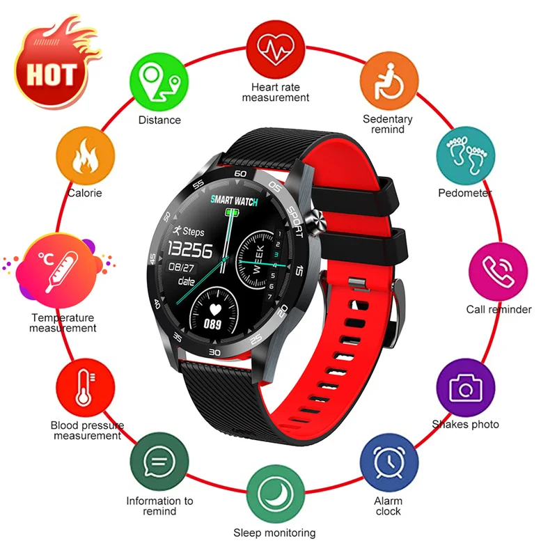

Smart Watch F22L Blood Oxygen, Heart Rate, And Blood Pressure Meter Monitoring Sports Watch