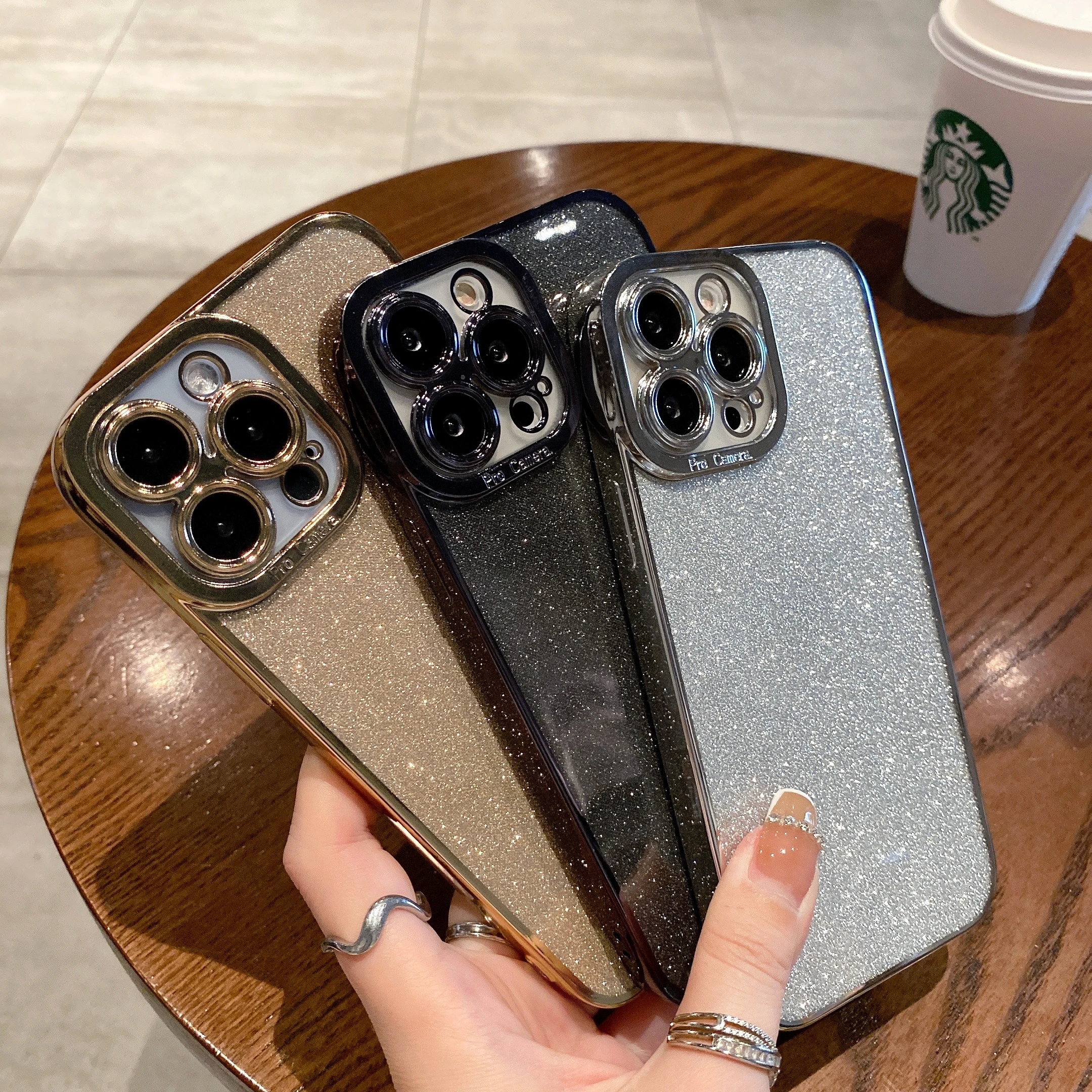 

Чехол для iPhone 13 Pro Max 12Mini 13Mini с блестящим покрытием Защита объектива для iPhone 12 11 Pro XS Max XR X 6 7 8 Plus чехлы