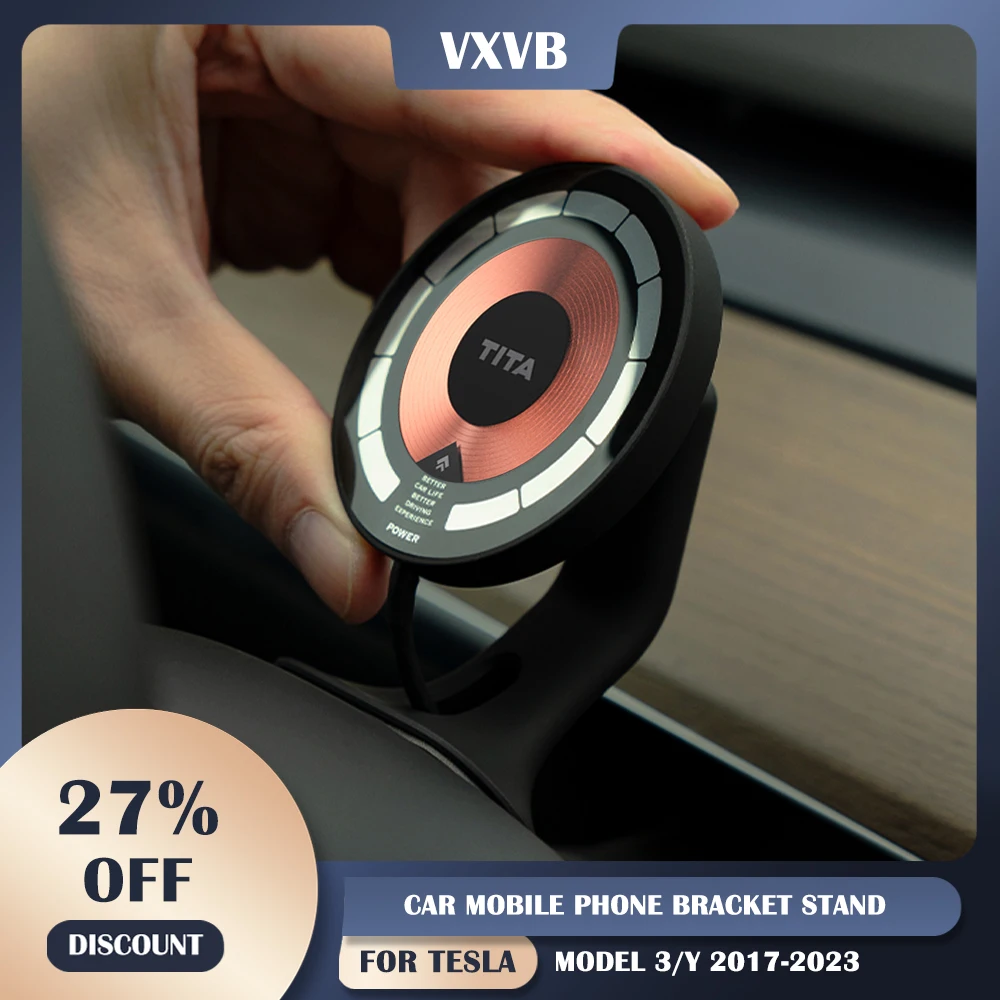 

Model3 Mobile Phone Bracket Magnetic Absorption Stand For Tesla Model 3/Y Accessories 2023 Mobilephone Stand Telephone Holder