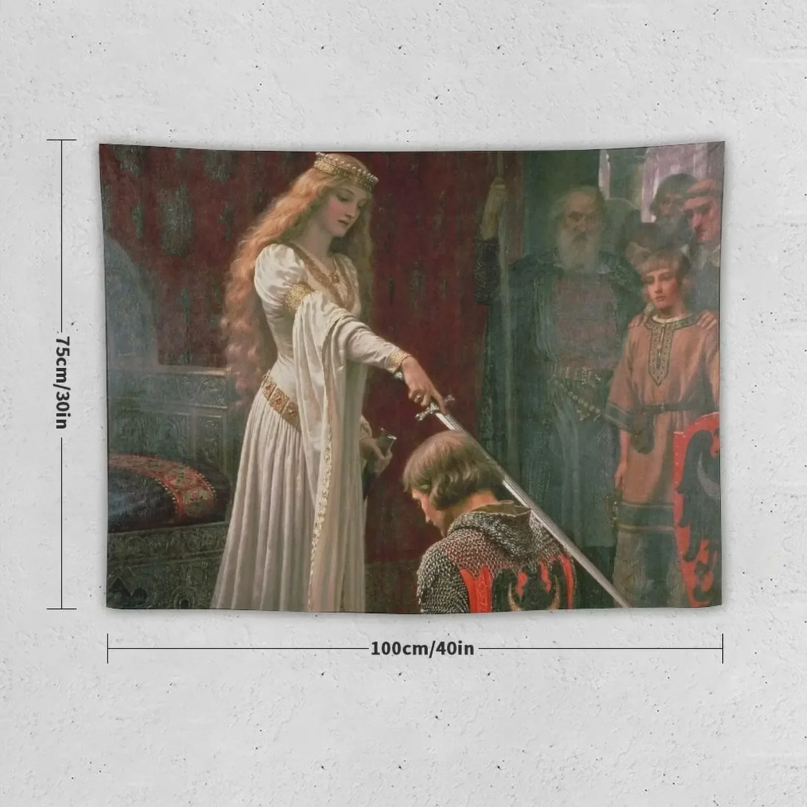 Accolade от Edmund Blair Leighton Средневековый рыцарский меч и леди Оригинальная картина HD
