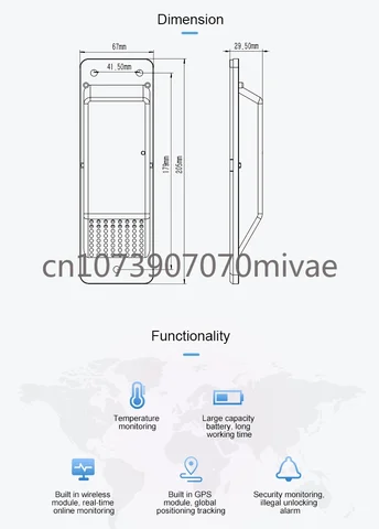 Водонепроницаемый IP67 3 года в режиме ожидания, контейнер с длительным сроком службы, GPS-трекер для прицепа, пластиковая флэш-память, водонепроницаемый навесной замок Jointech