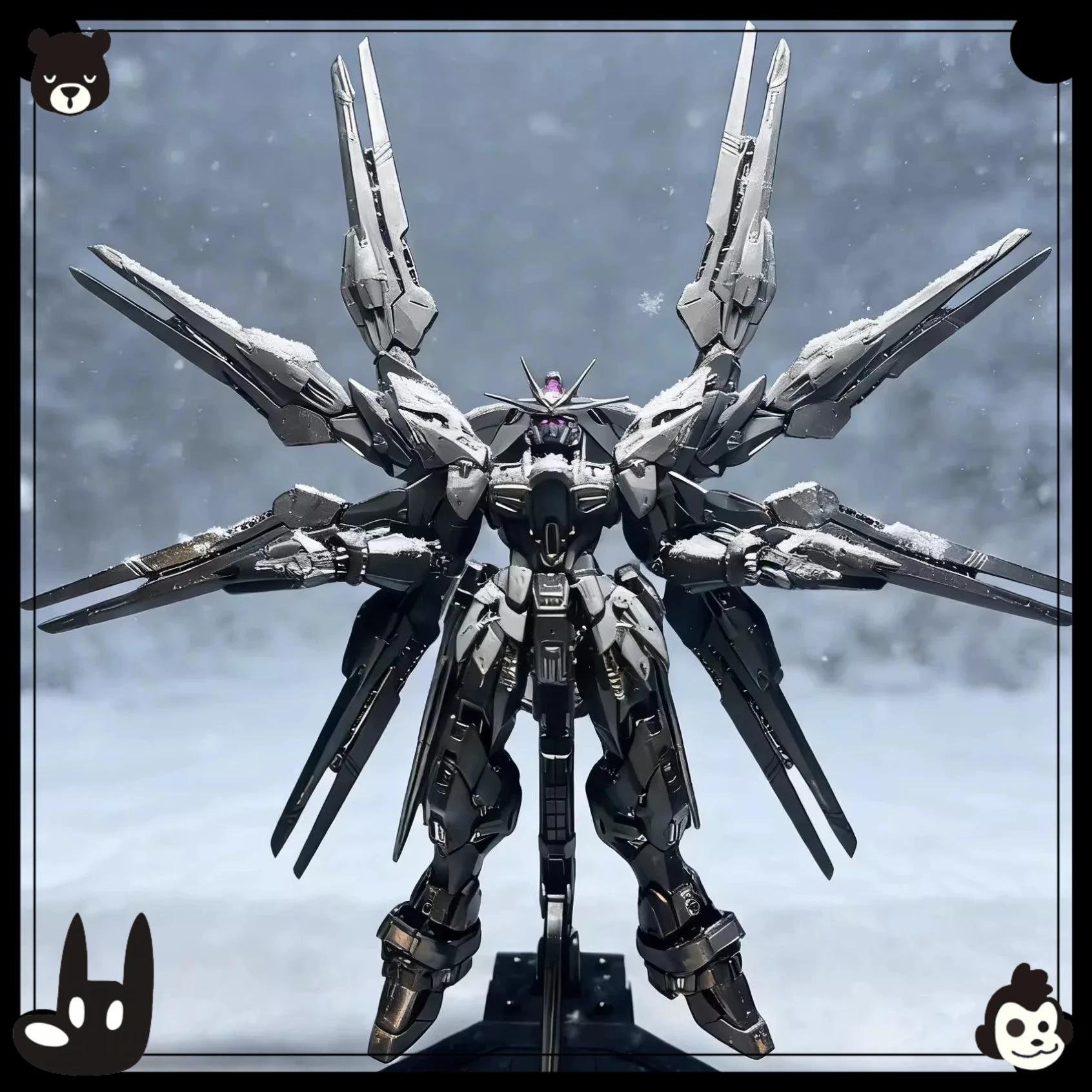 Фото Коллекционная модель LuckModra Collect Spot, Long MGEX Black Strike Midnight Free, цветовая схема Gundam, масштаб 1/100, для самостоятельной сборки и ремонта, меха для сборки своими руками. №2