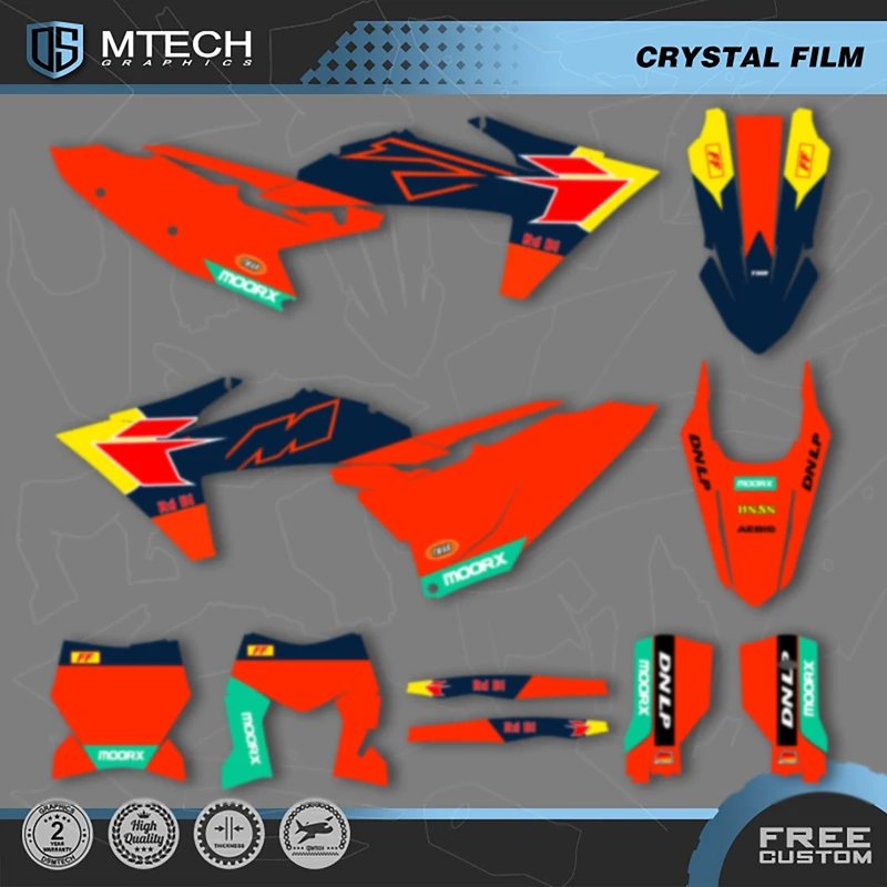 Фото DSMTECH Custom Team мотоциклетные графические наклейки, наборы наклеек для KTM EXC EXC-F XCW 2024 2025 2026 SX SXF 2023 2024 2025 007 №3