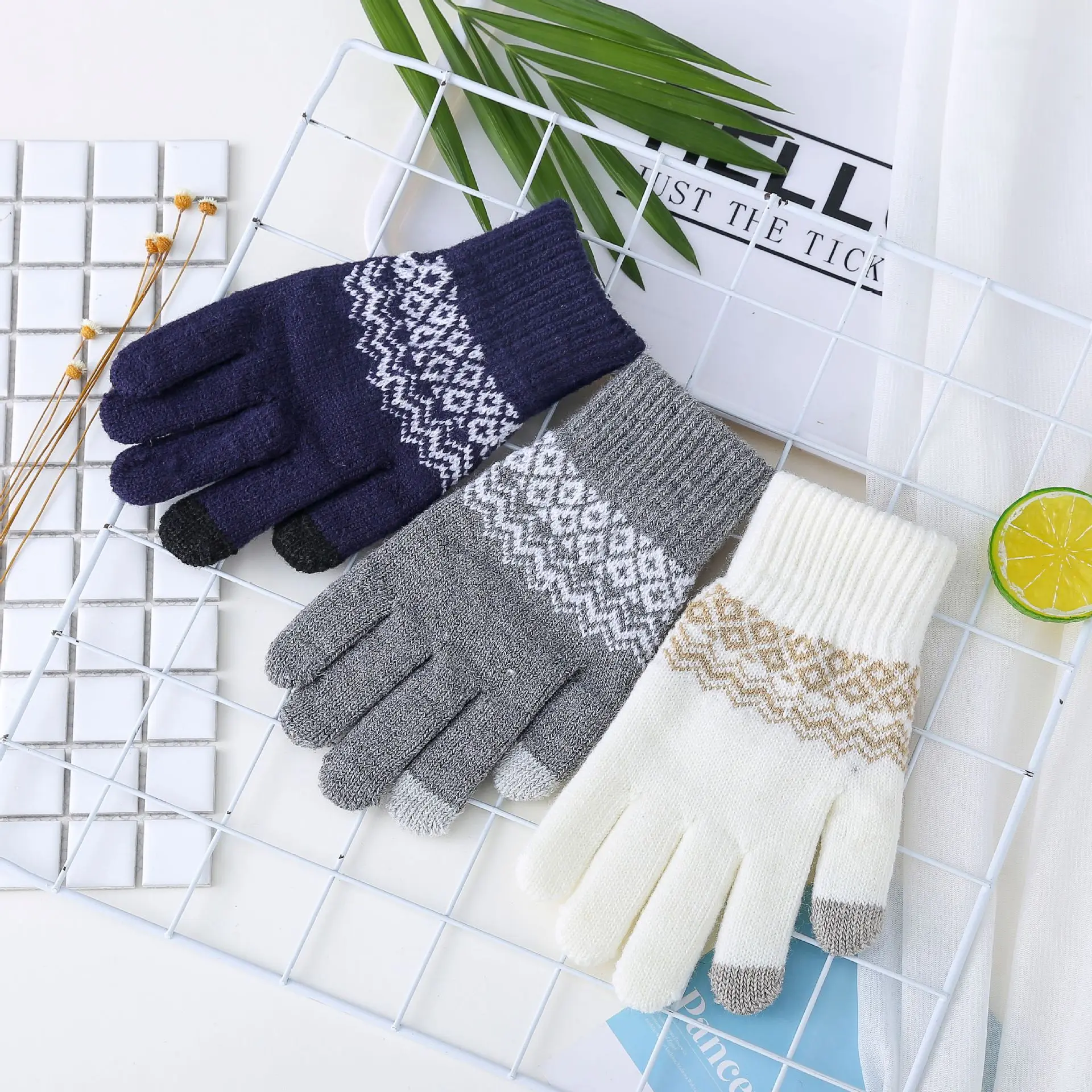 

Осенне-зимние женские и мужские перчатки, варежки для сенсорного экрана, утолщенные бархатные ранцы, унисекс, трикотажные ранцы с полными пальцами
