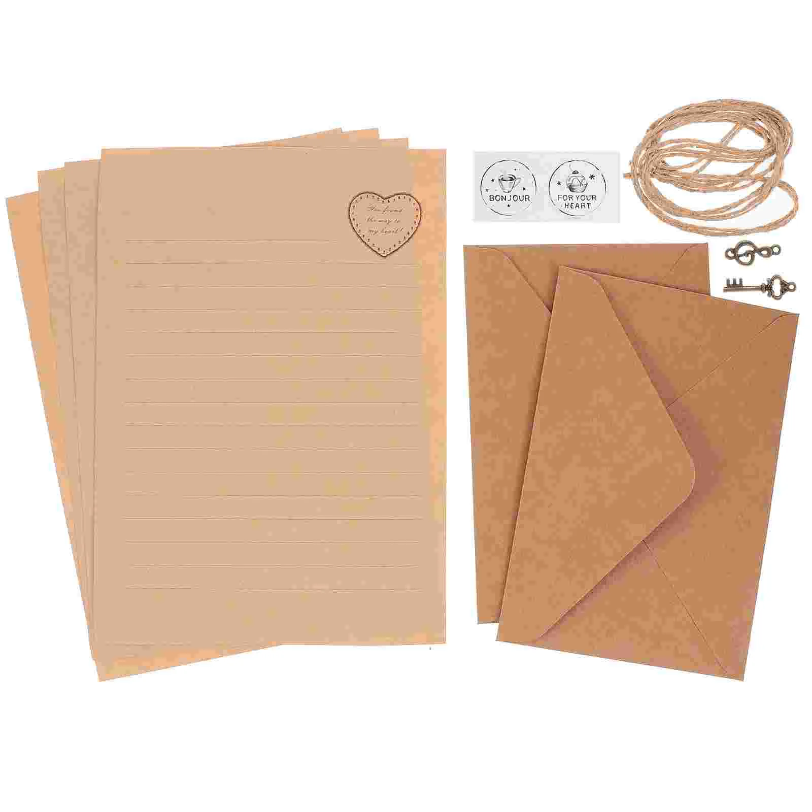 

2 Sets Traveler's Notebook Insert Page Letter Papers Kit Stationery Envelope Writing The Travelers Student