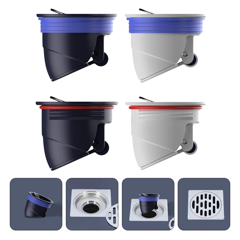 

4PCS Floor Drain Trap Floor Drain Sewer Toilet Floor Drain Anti Odor Drain Plug Floor Clean Out Plug Floor Drain Core