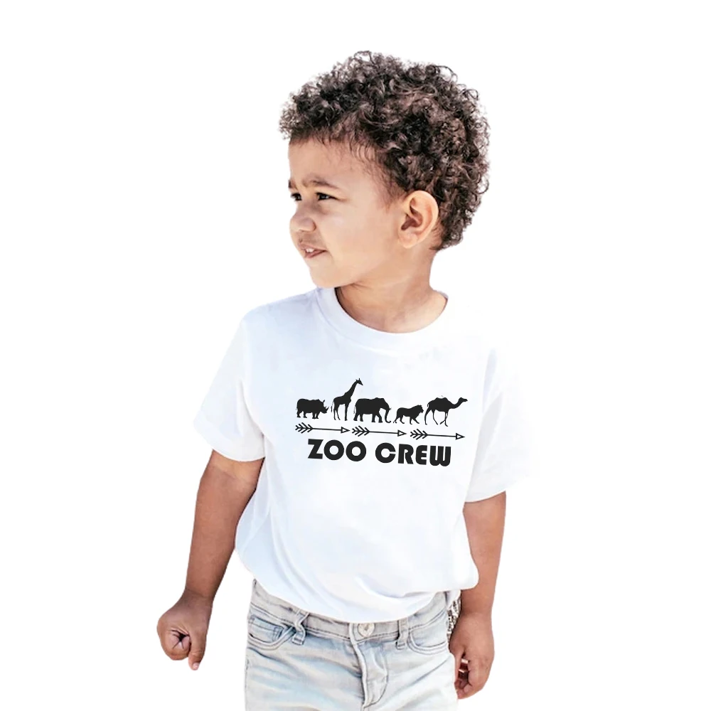 Zoo Crew print cotton T shirt toddler shirt kids t shirt tops kids tees for animal lover Gift Great eldest nephew Present