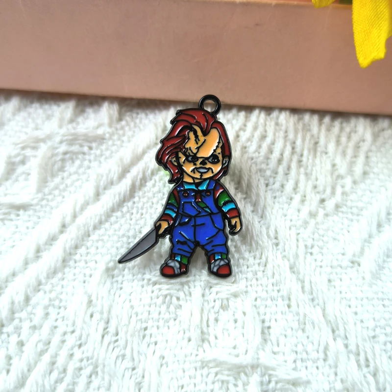 10 шт. металлические эмалированные подвески в виде черепа