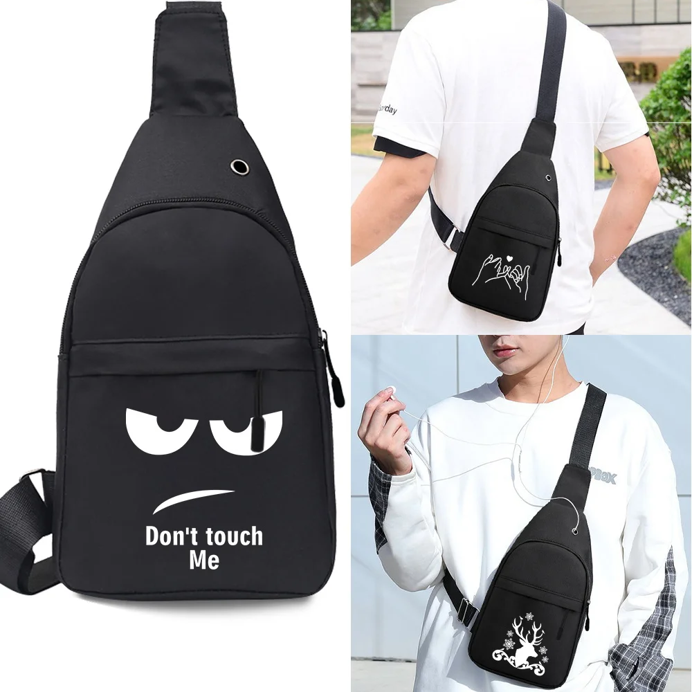 

Chest Bag Men Women Outdoor Waist Bag White Picture Print Waist Running Pouch Jogging Belt Pouch Zip Fanny Pack Mobile Phone Bag