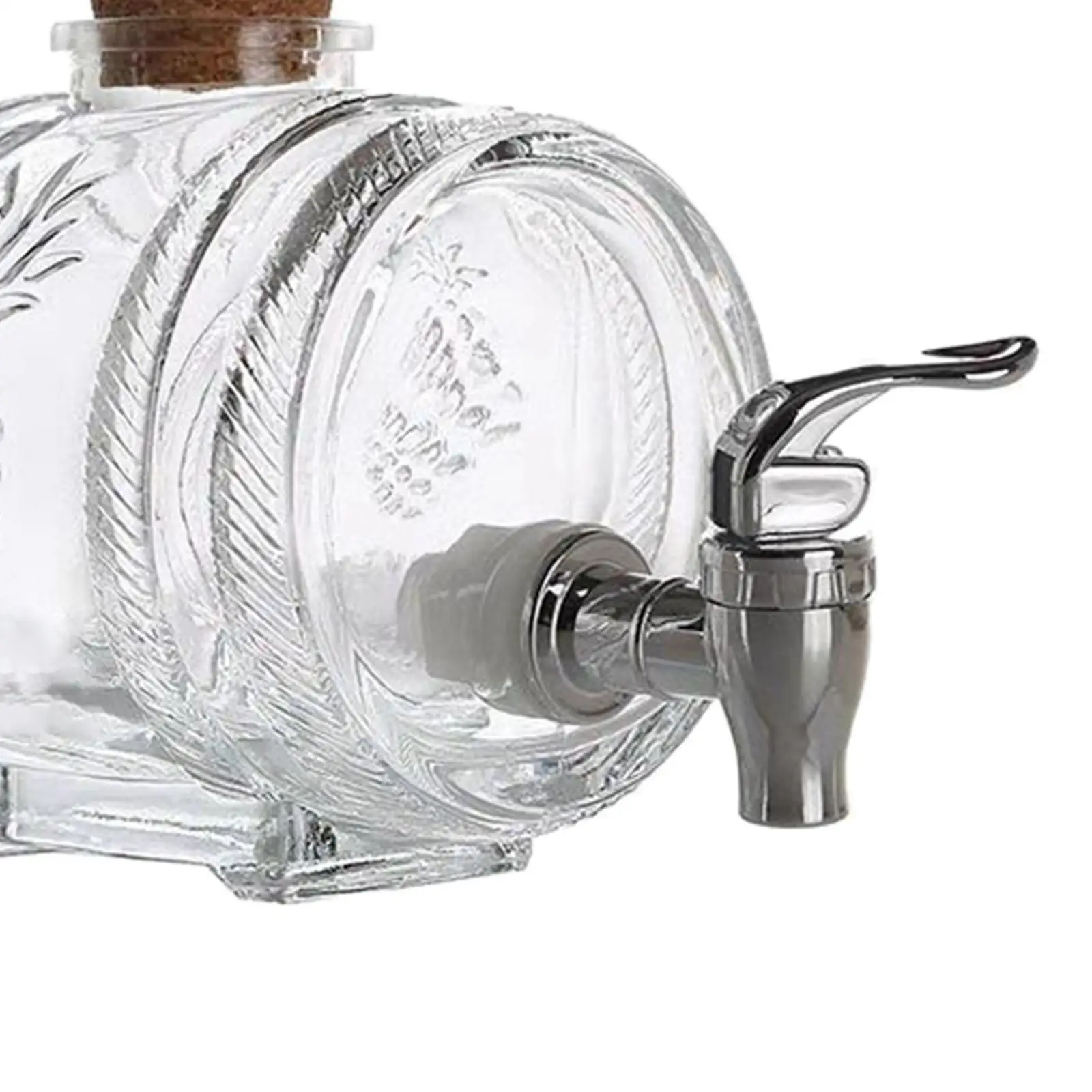 

Glass Beverage Dispenser Jar Glassware Pitcher for Kombucha Wine Clear Base