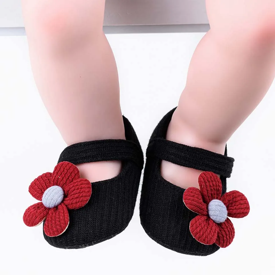

Infant Stripe Flower Shoes Soft Sole Kids Girls Baby Anti-Slip Baby Shoes Toddler infant Kids Girl Bottom Flat Prewalker Shoes