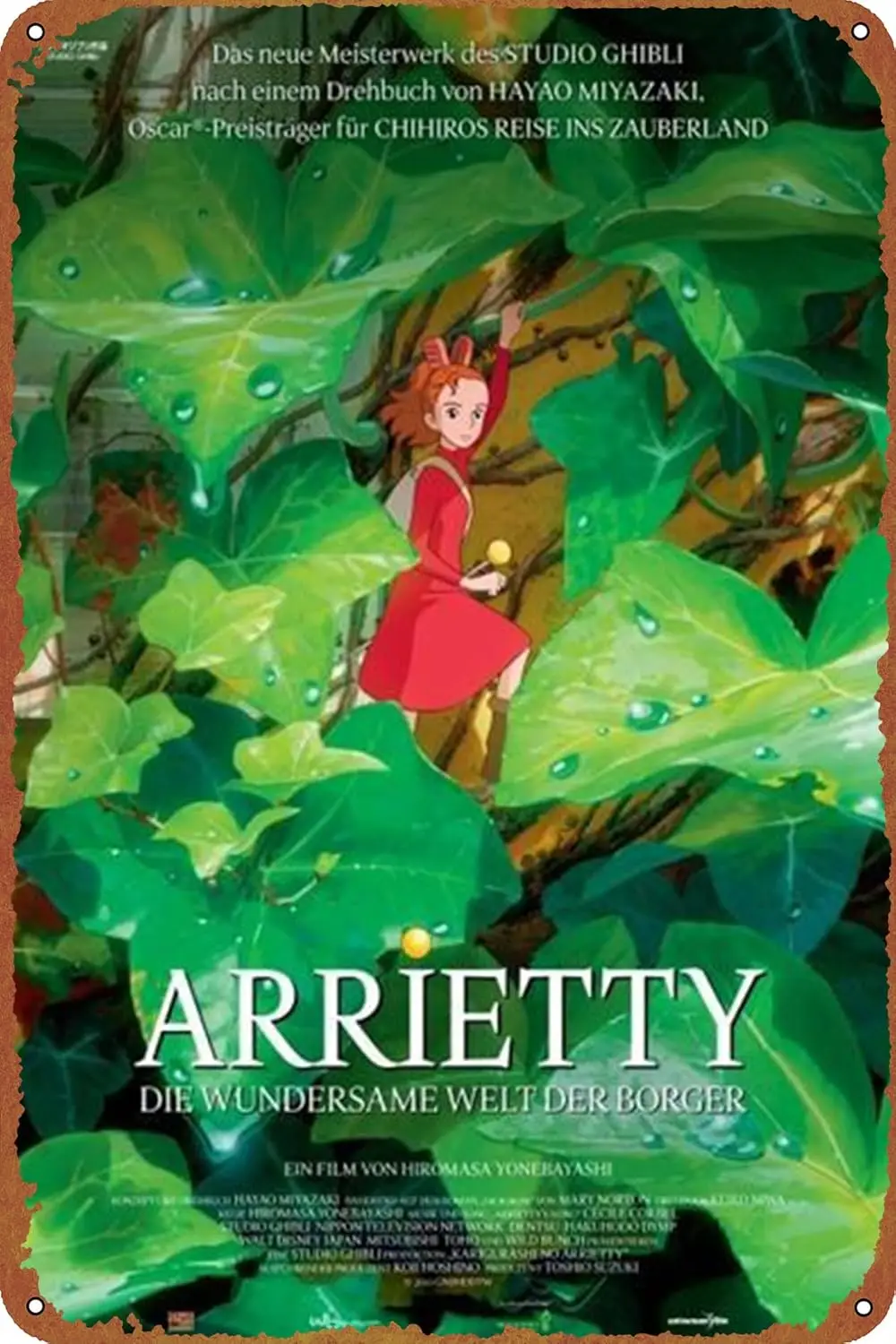 Оловянная вывеска The Secret World of Arrietty украшение винтажный металлический постер с