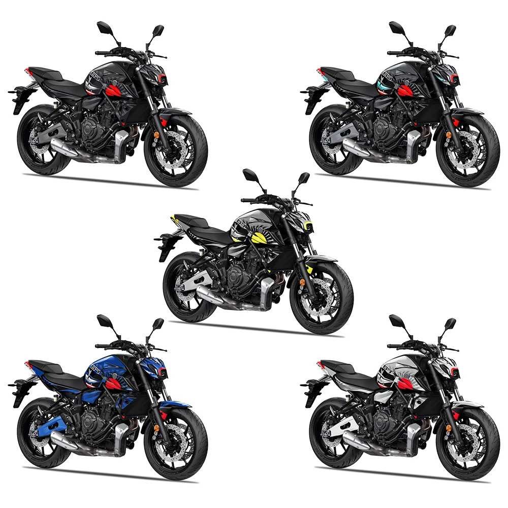 

Motorcycle full body illuminated graphic kit waterproof body fairing sticker suitable for Yamaha MT-07 MT07 2021 2020 2023