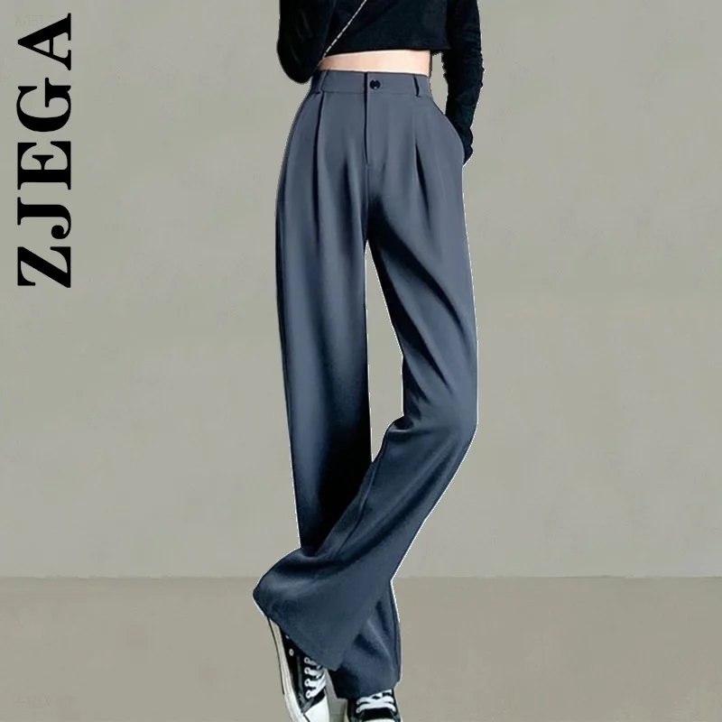 

Zjega Fashion Pants Women Trousers Long Leg For Women Baggy Office Lady Slim Sweatpants Elegant Hip Female Trousers Female