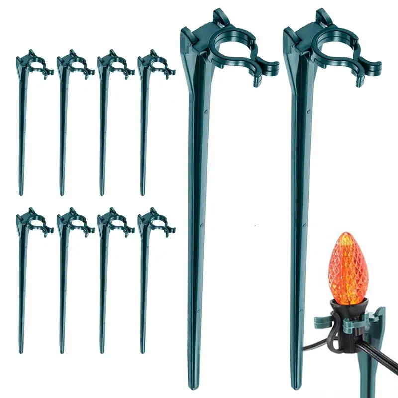 

Рождественские подставки, рождественские подставки для двора, украшение для сада, 10 шт. водонепроницаемых подъездных и наземных подставок