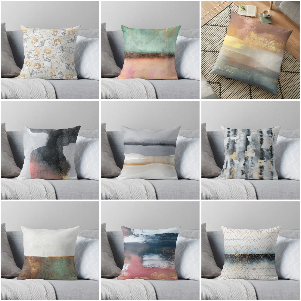 

Decorative Home pillow case Cushion covers nordic 45*45 50x50cm Modern Living Room sofa House 60x60 50*50 60*60 abstraction Ink