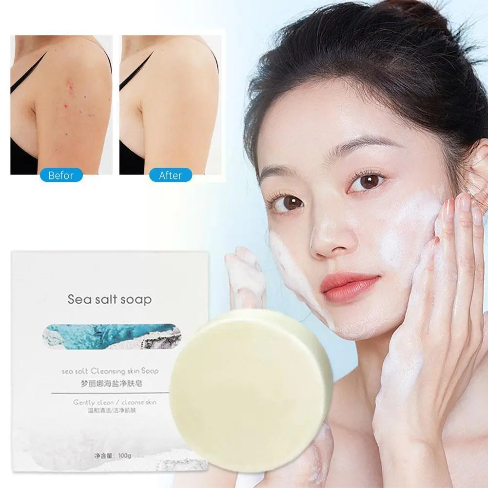 

Sea Salt Oil Control Anti-mite Soap Anti-mite Hand Facial Soap Moisturizing Whitening Soap Oil Control Care Cleansing Handm