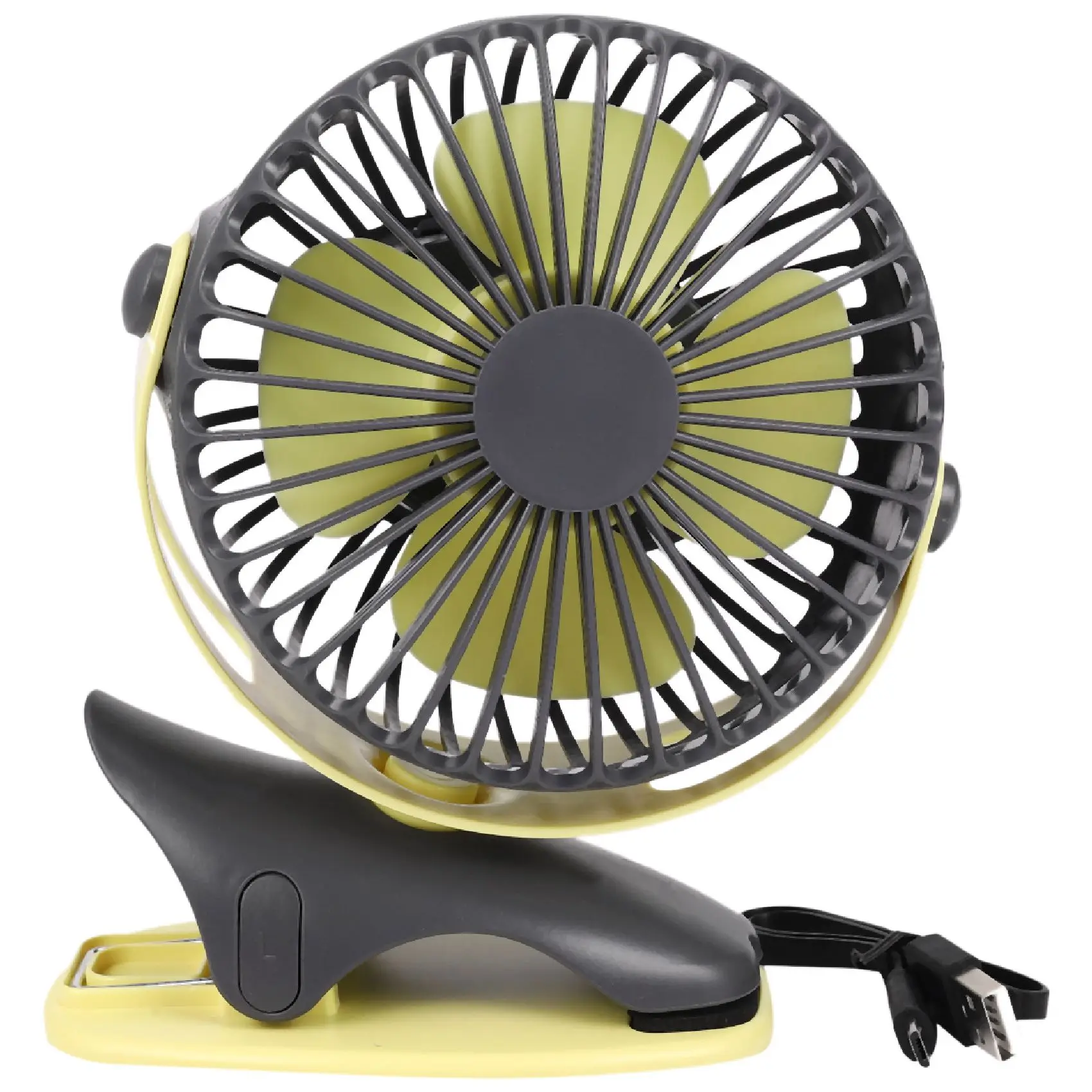 

4000Mah Portable Cooling Mini Usb Fan 4 Speeds 360 Degree All-Round Rotation Rechargeable Air Fan Usb Charging Desktop Clip Fan