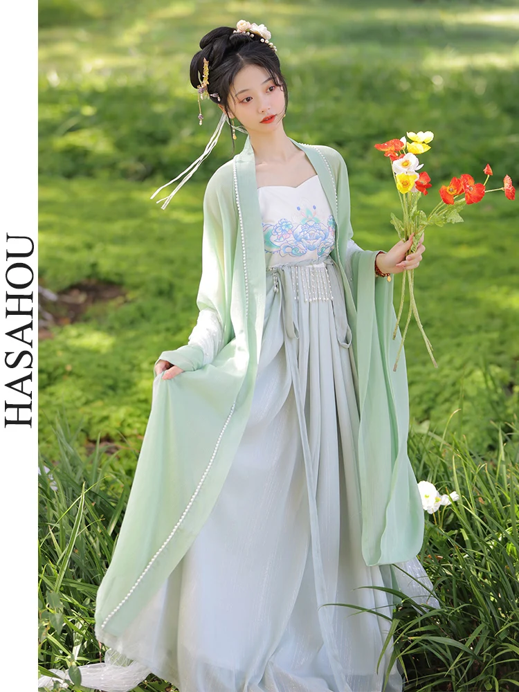 

Оригинальный костюм сказочной принцессы Hanfu для косплея традиционная китайская одежда для женщин Улучшенный Свежий костюм ханбока для национального танца