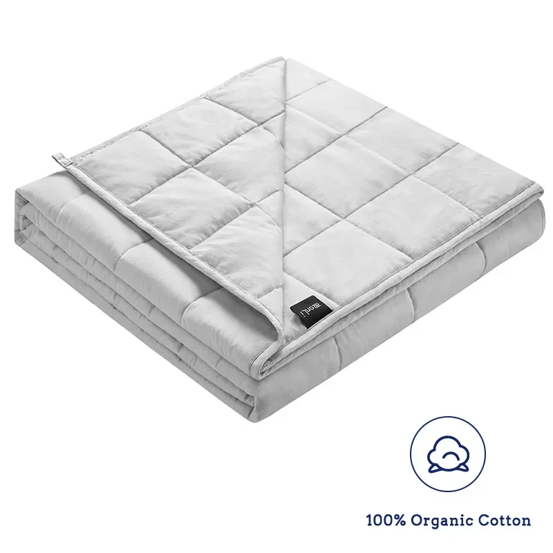 

Клетчатое утяжеленное одеяло со стеклянными бусинами для снижения беспокойства за диван для кровати хлопковое удобное плотное одеяло для ...