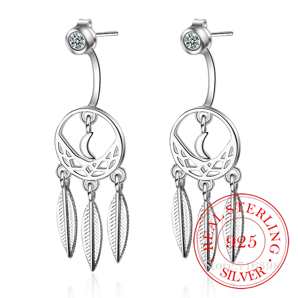 

Женские серьги-гвоздики «Ловец снов», из серебра 925 пробы