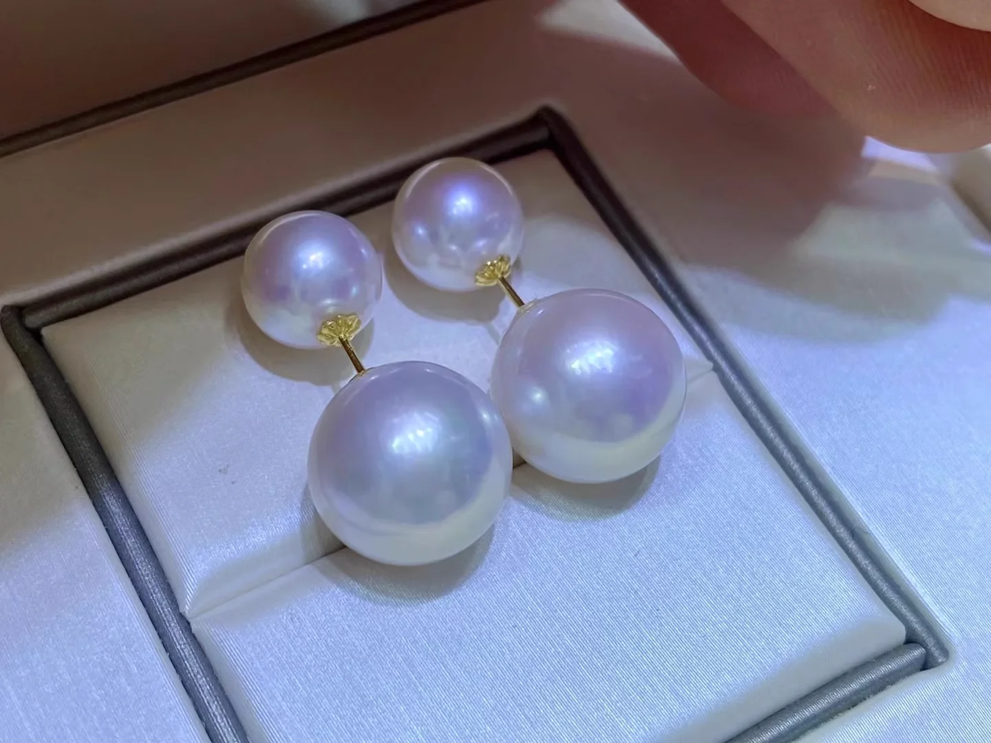 ОГРОМНЫЙ AAA 11-10 мм 11-12 12-13 настоящий натуральный akoya белый круглый жемчужные серьги