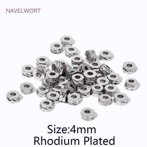 Разделители для бусин NAVELWORT латунные золотые 4/5/6 мм