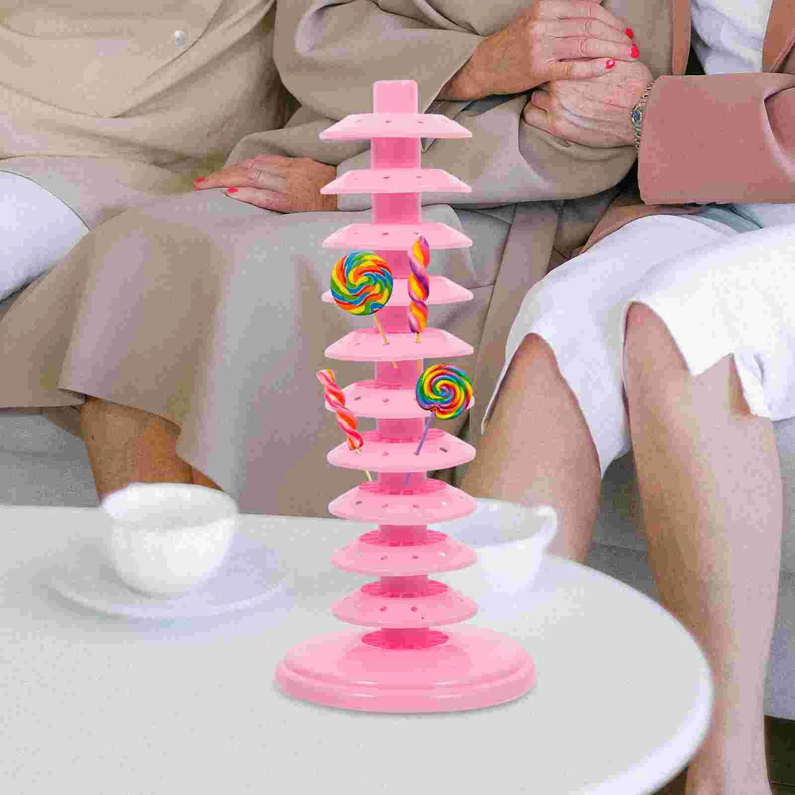 Lollipop Stand Cake Display Holder Tiered Rack Party Stands Dessert Decorative Sucker Drying Bracket Base Stick Candy Holders images - 6