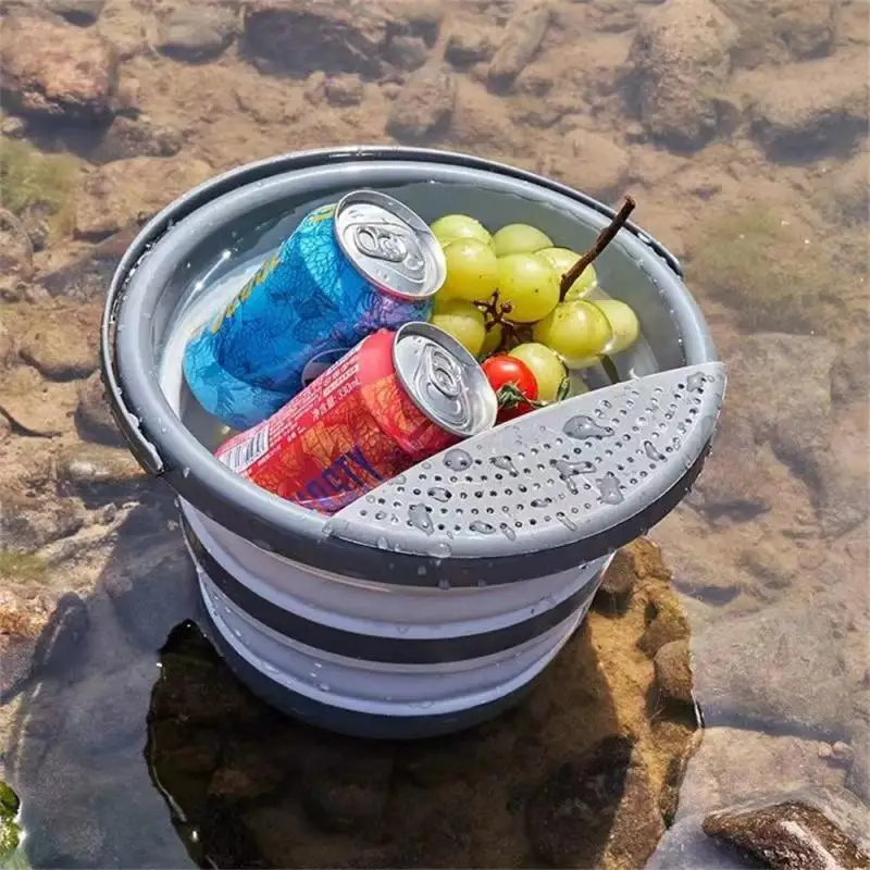 

Силиконовое ведро для рыбалки, 4 л, складное ведро для мытья автомобиля, Товары для рыбалки на открытом воздухе, квадратное ведро для ванной, ...