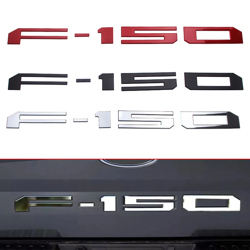 

ABS F-150 Letter Car Rear Tailgate Badge Emblem Sticker 3D For For Raptor F150 Rear Trunk Letters Nameplate Decals Accessories