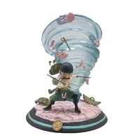 one piece gk action figure anime roronoa zoro three pole flow tornado pvc model collection exquisite toy for kids gift figma
