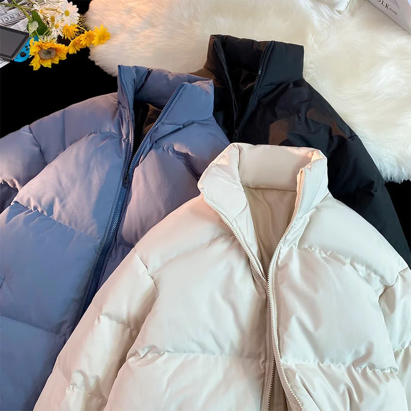 

Privathinker Solid Color Warm Women Parkas Thicken 2022 Winter New Brand Men Padded Coats Fashion Casual Female Loose Jackets
