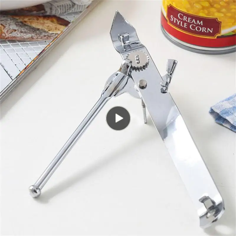 

17×4.5cm Multi-use Alloy Can Opener Durable Metal Bottle Opener Modern Minimalist Easy Open Cover Opener Kitchen Tools Silver