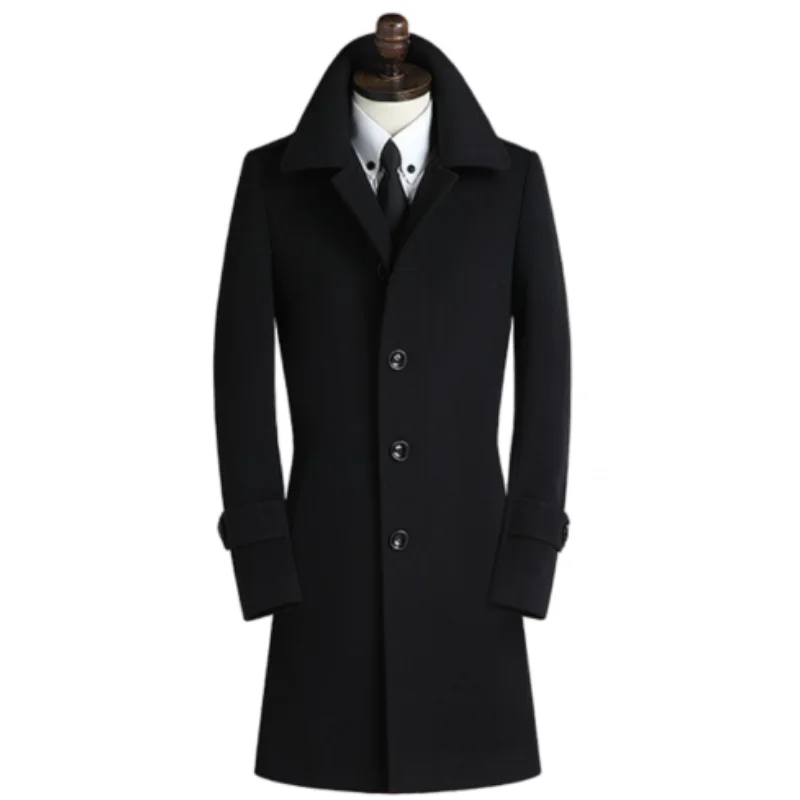 

new arrival Large suit men medium-long single overcoat woolen trench plus sizeS M L XL 2XL 3XL 4XL 5XL 6XL 7XL 8XL 9XL 10XL
