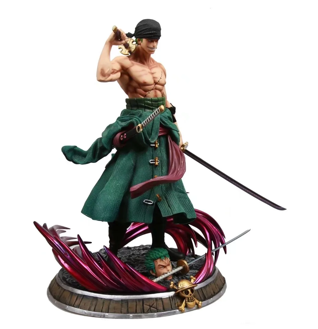 ONE piece Series Toy Figures Anime Sauron Hand-made Three Knife Flow Special Effect Combat Doll Model Ornaments for Child Gift |