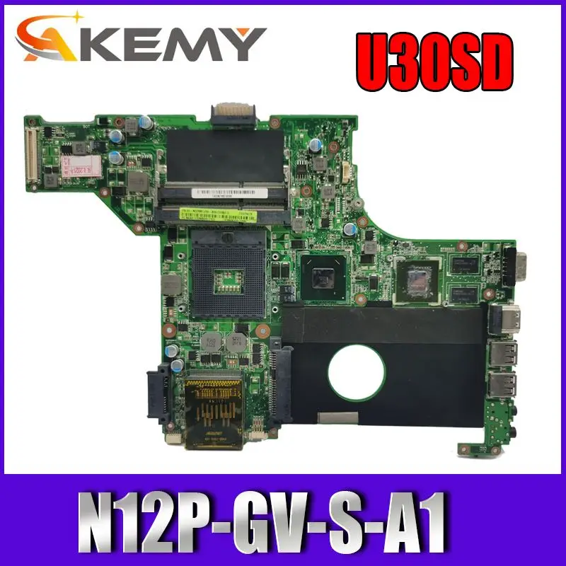 

U30SD N12P-GV-S-A1 U30SD mainboard REV2.0 For U30SD U30S laptop motherboard 60-N3ZMB1300-A19 100% Tested Working free shipping