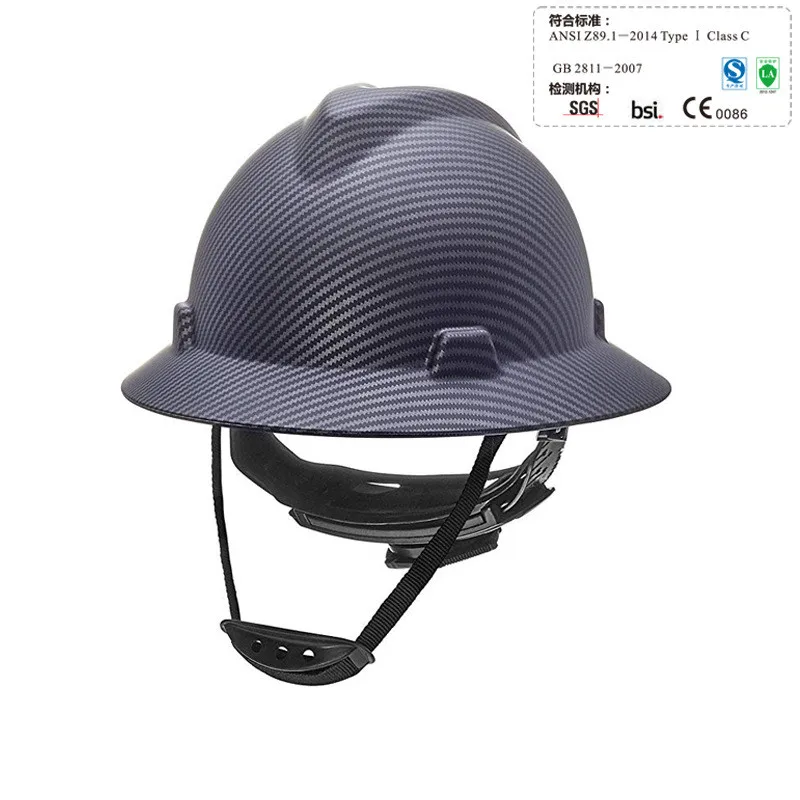 

Safety Helmet Carbon fiber design Construction Hard Hat High Quality ABS Protective Equipment Helmets Work Cap