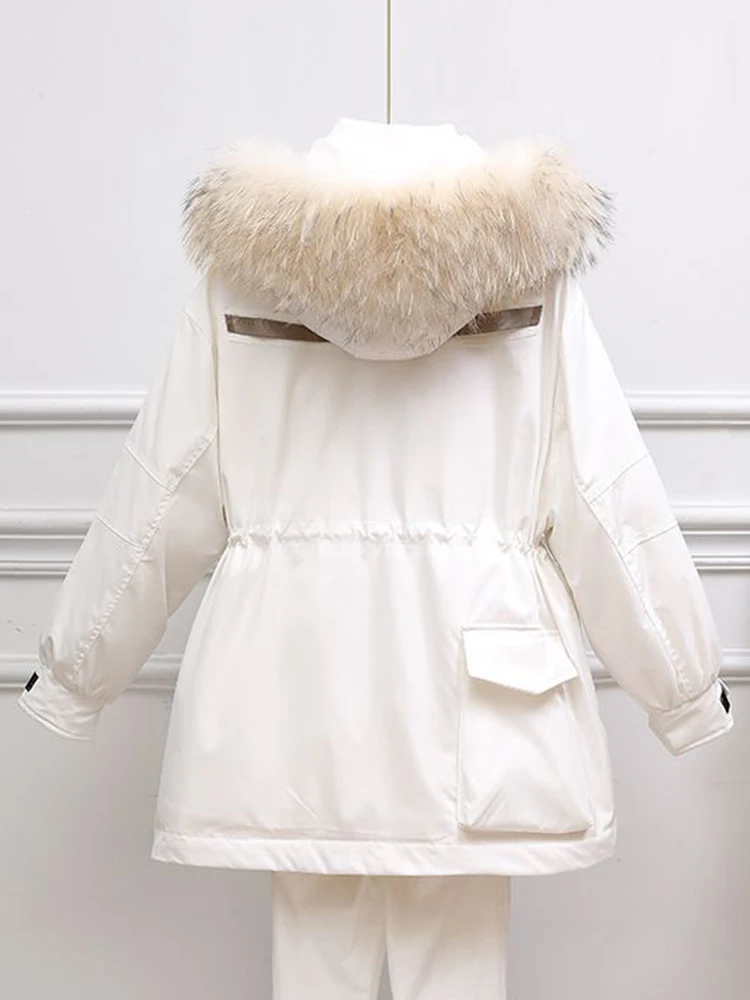 AZYT Big Fur Collar Hooded Parkas Women 2022 Winter Thicken Down Jackets Female Casual Windproof Warm Women Winter Jacket