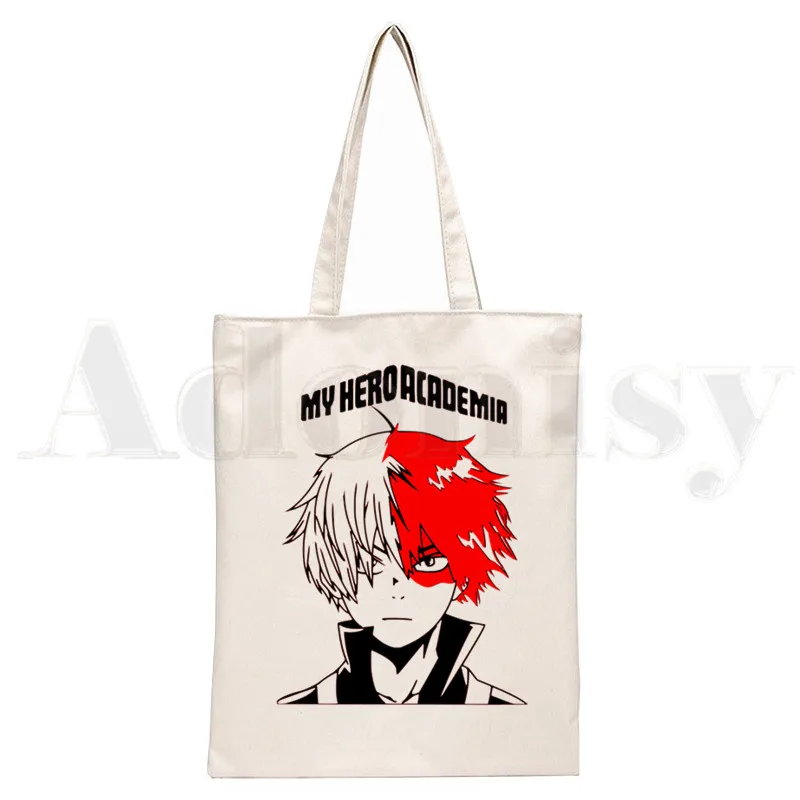 Boku No Hero My Hero Academia Shoto Todoroki Anime Shoulder Bags Casual Shopping Girls Handbag Women Elegant Canvas Bag