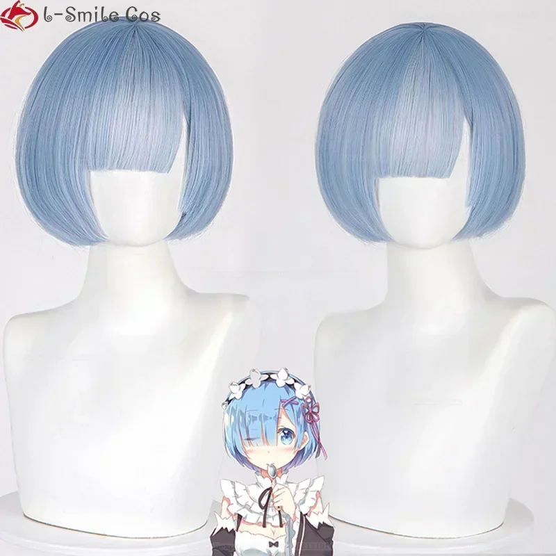 Аниме Re: Жизнь в другом мире от нуля Rem Ram Косплей Парик Короткие/длинные