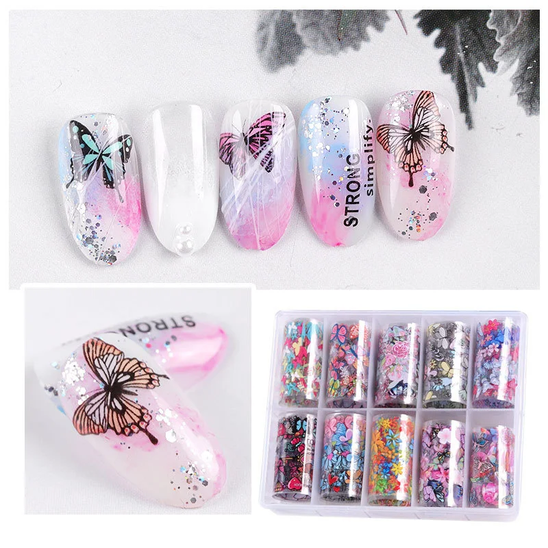 

Different Colors Nail Foil Transfer Sticker Nail Art Starry Sky Transfer Nail DIY Decoration