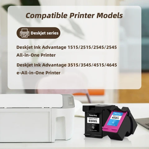 Картридж TONEY KING 650XL черный/трехцветный  для HP Deskjet 1015 1515 2515 2545 2645 3515 3545 4515 4645