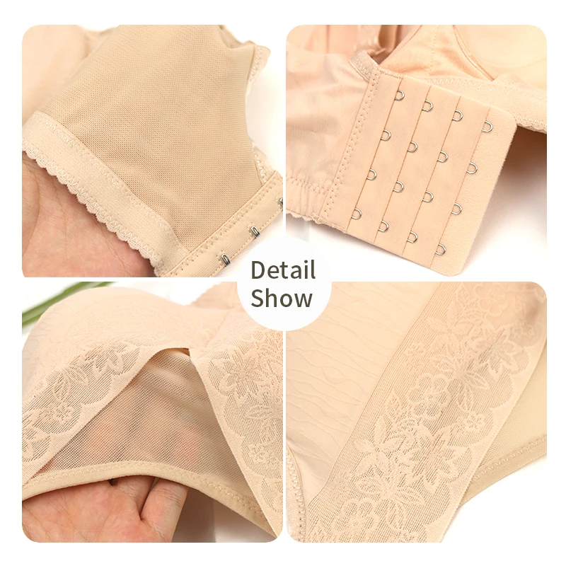 2081 No Steel Ring Top Full Cup Wide Breasted Sexy Thin Postoperative Special Underwear Skin-friendly Breathable And Not Stuffy